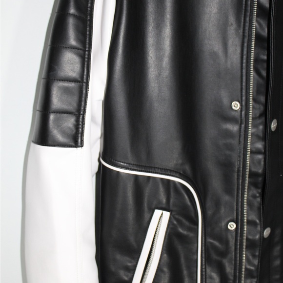 GUESS LEATHER BOMBER JACKET - Picture 2 of 4
